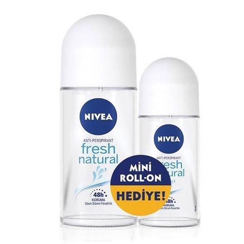 Nivea Roll-On Fresh Natural 50 Ml + 25 ml Rollon Hediye