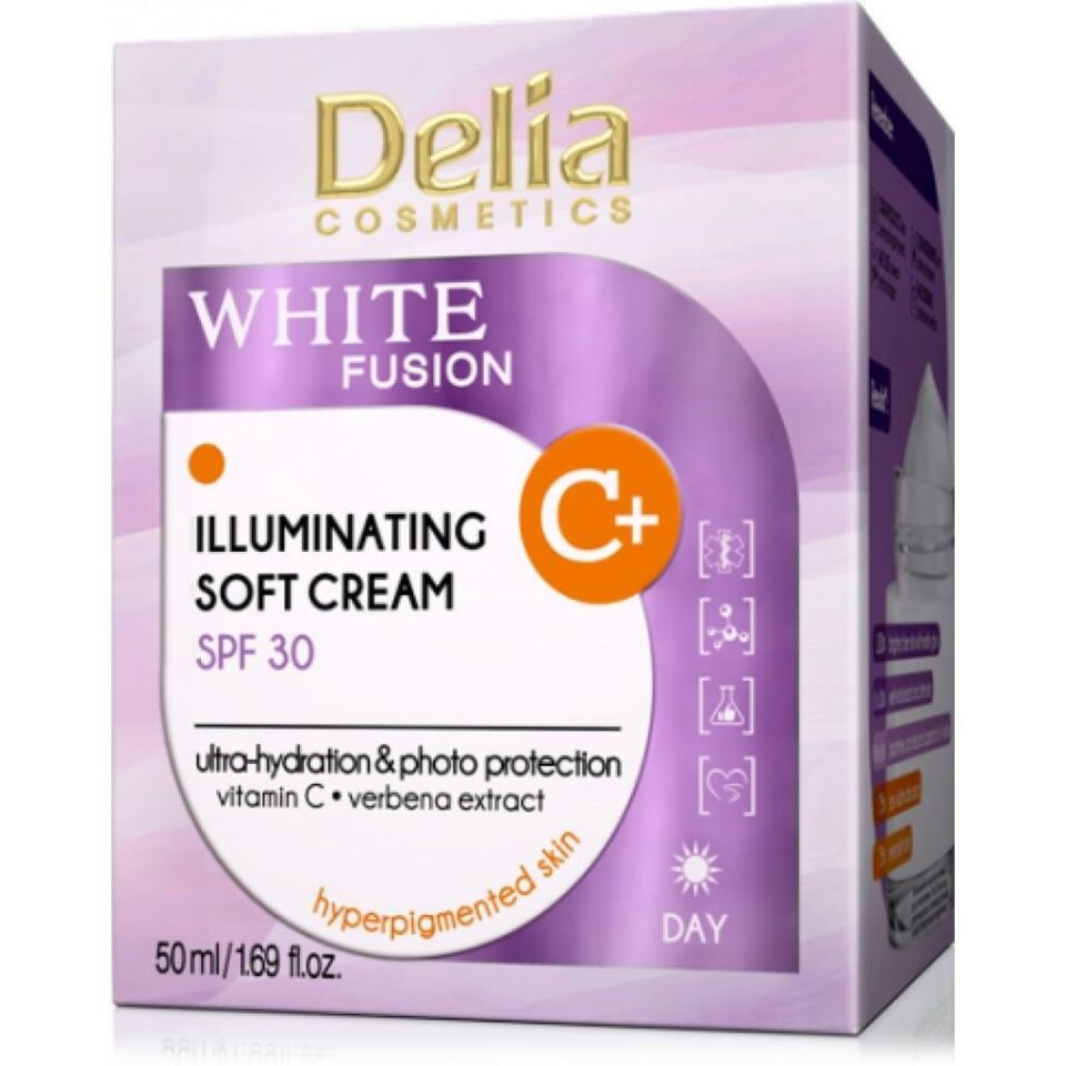 Delia White Fusion Leke Açıcı Aydınlatıcı Krem Ultra Nem 50 ml C+ SPF 30
