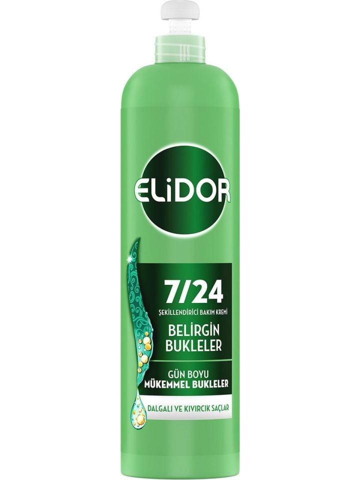 Elidor 7/24 Saç Kremi 240 Ml Belirgin Bukleler Yeşil Günboyu Mükemmel Bukleler