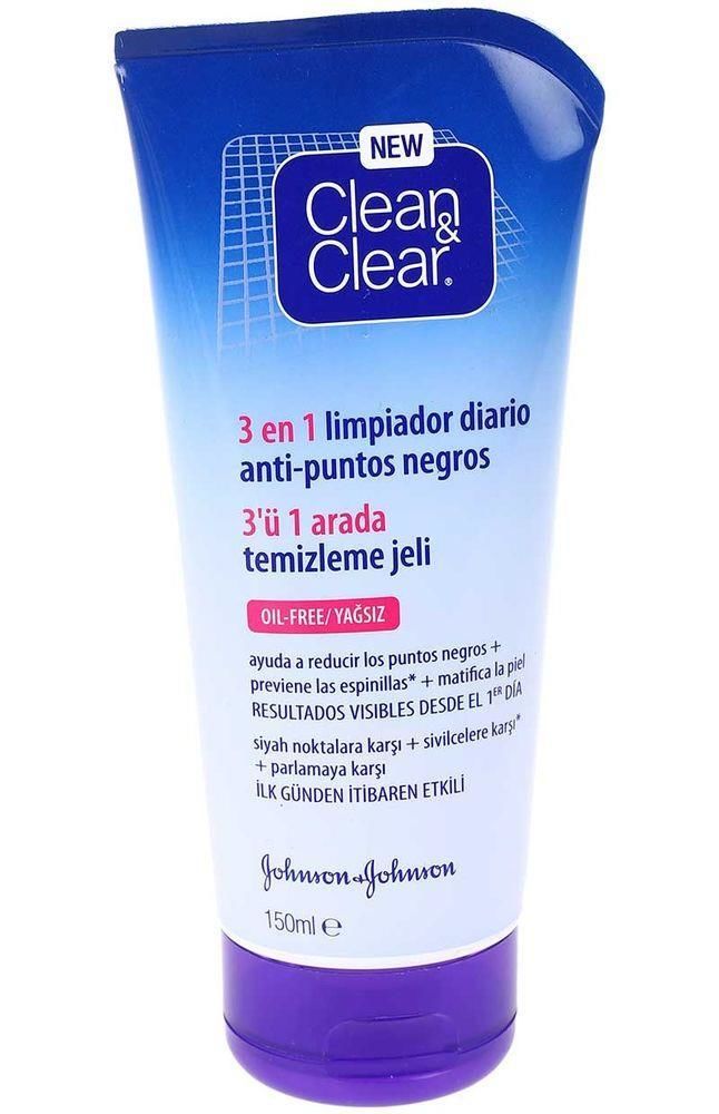 Clean Clear 3 ´ü 1 Arada Temizleme Jeli 150 Ml Siyah Nokta