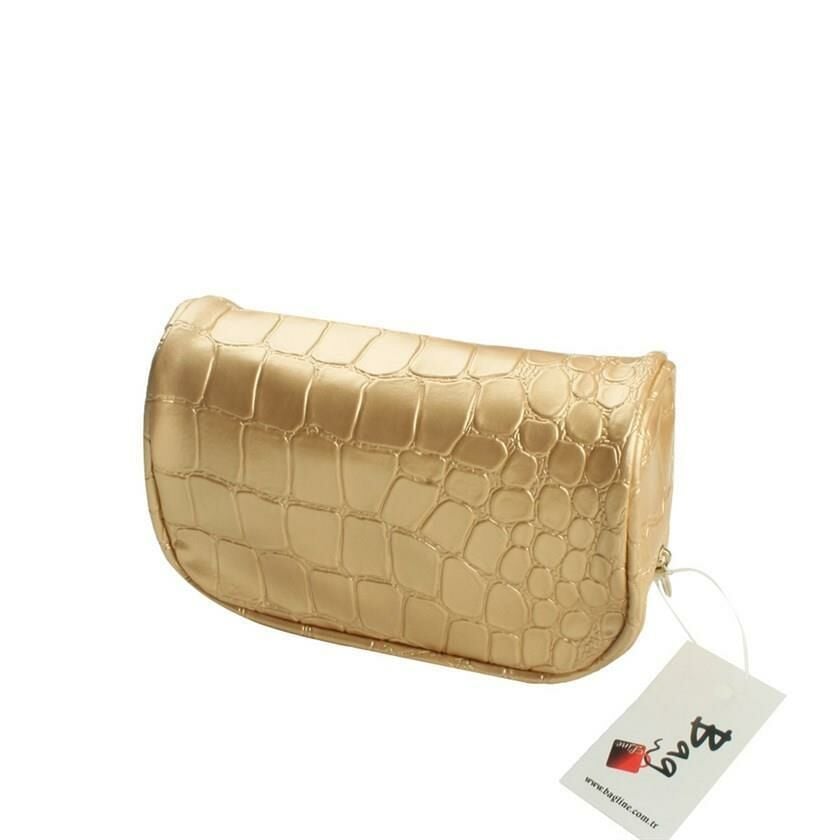 Bag Makyaj Çantası Gold Altın Sarısı