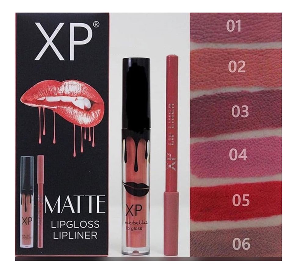 XP Matte Lip Gloss 04 Fırçalı Mat Ruj + Dudak Kalemi