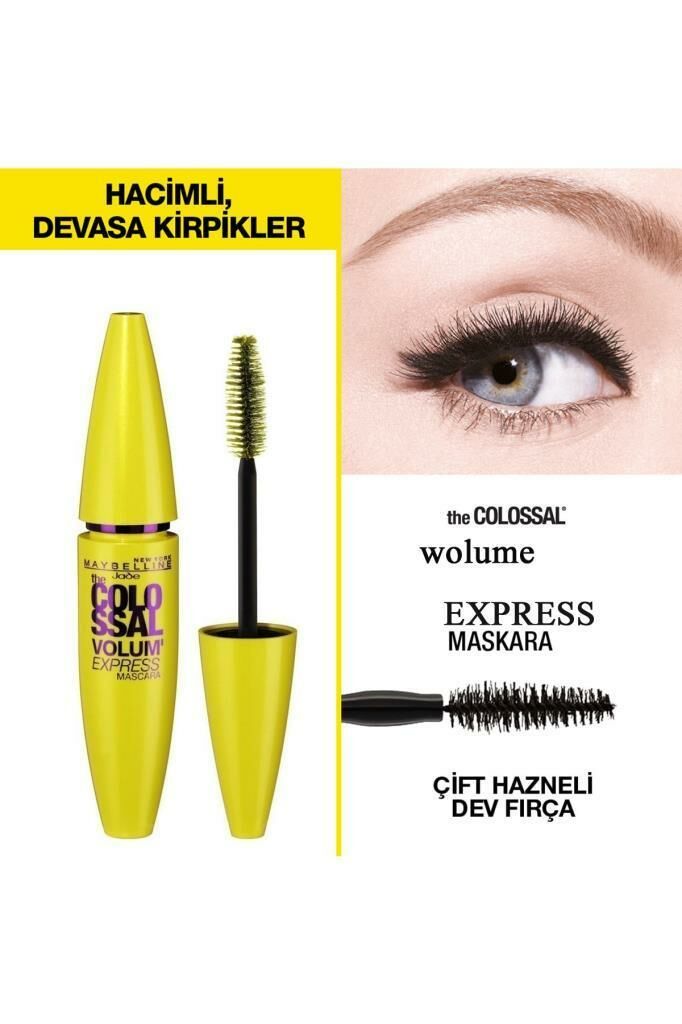 Maybelline Maskara Colossal Hacim Etkili Siyah Mascara - The Colossal Black