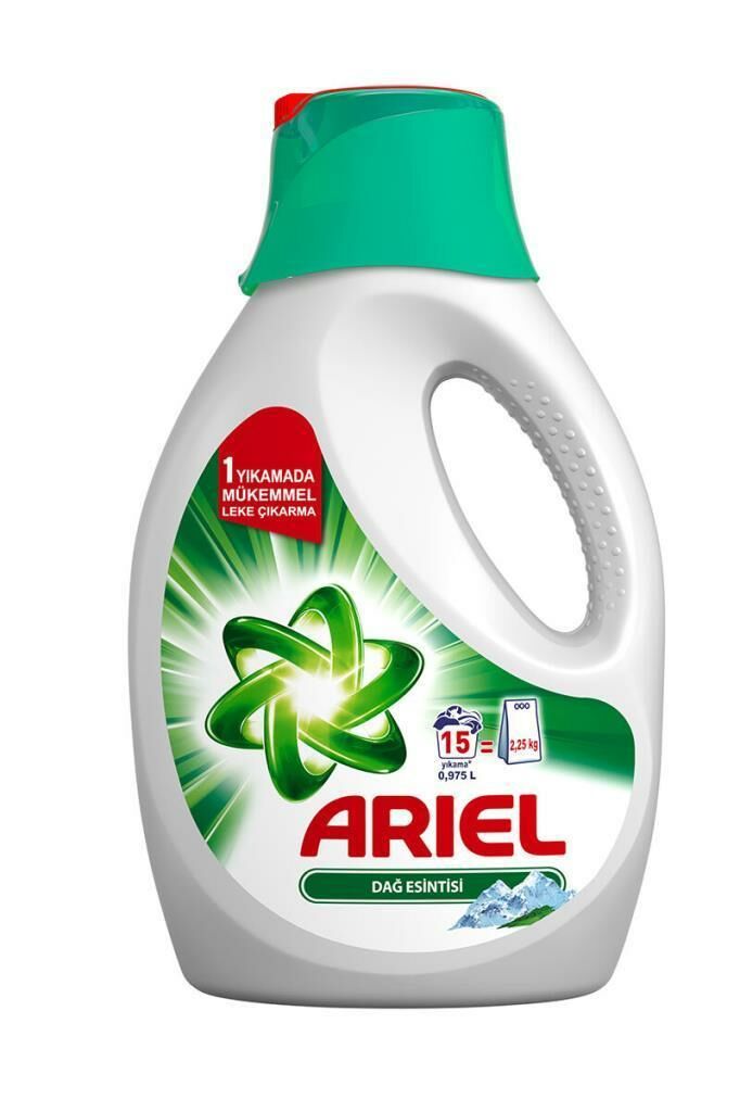 Ariel Sıvı Çamaşır Deterjanı 15 Yıkama 0.97 lt Dağ Esintisi Beyazlar ve Renkliler