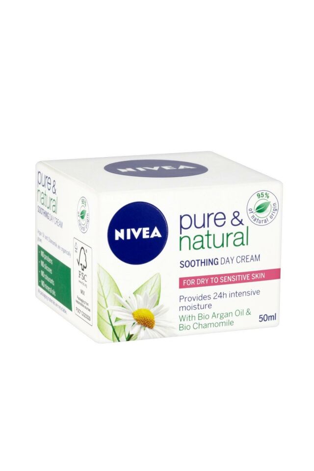 Nivea Gündüz Kremi Visage Pure Natural Kuru/Hassas 50 Ml