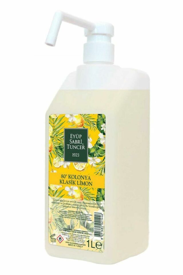 Eyüp Sabri Tuncer Limon Kolonyası 1 Litre 80 Derece Pompalı