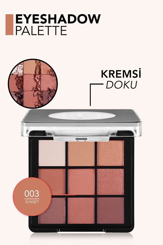 Flormar Mat & Işıltılı Kremsi Far Paleti - Eye Shadow Palette - 003 Sunset- 8682536048460