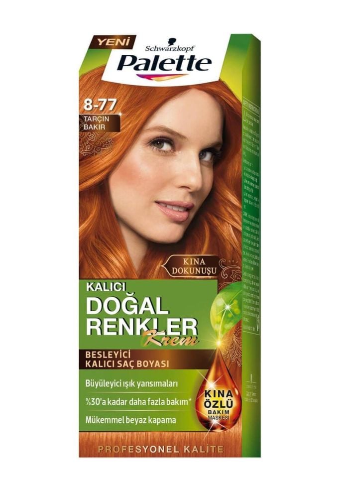 Palette Natural 8.77 Tarçın Bakır Kalıcı Saç Boyası