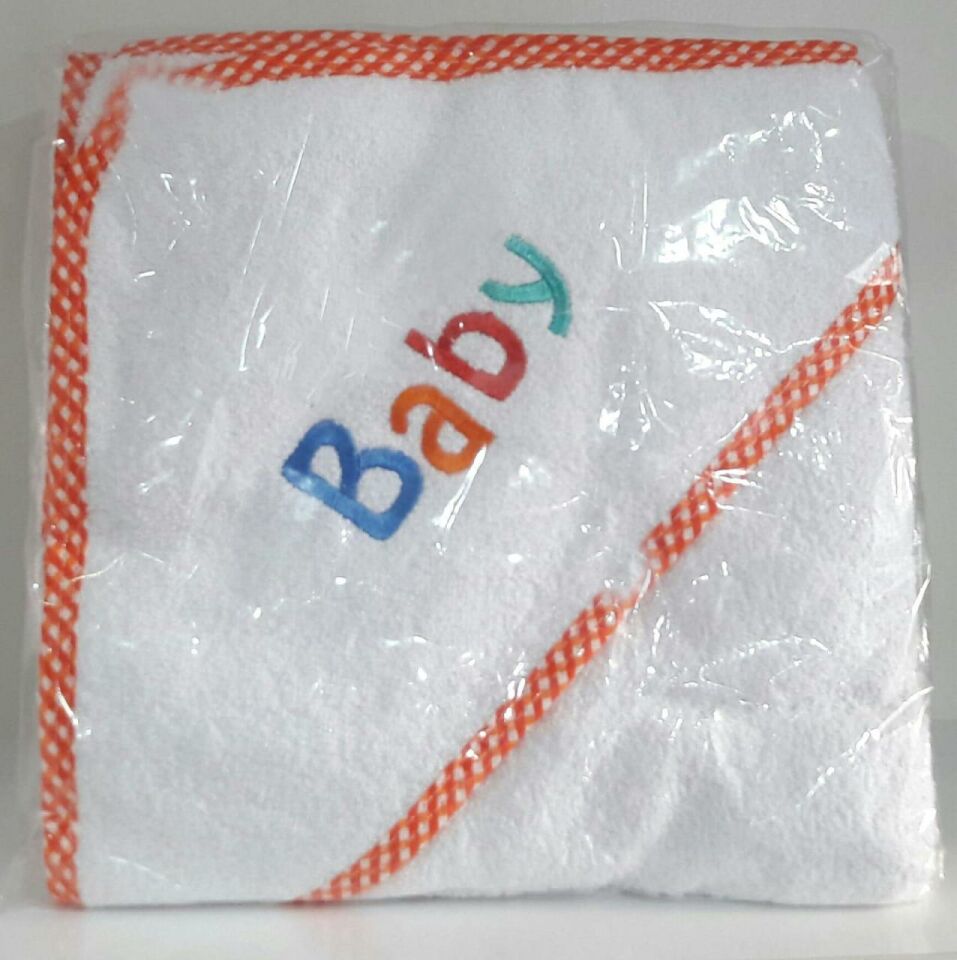 HL BABY Başlıklı Bornoz Banyo Havlusu Beyaz KIZ ERKEK