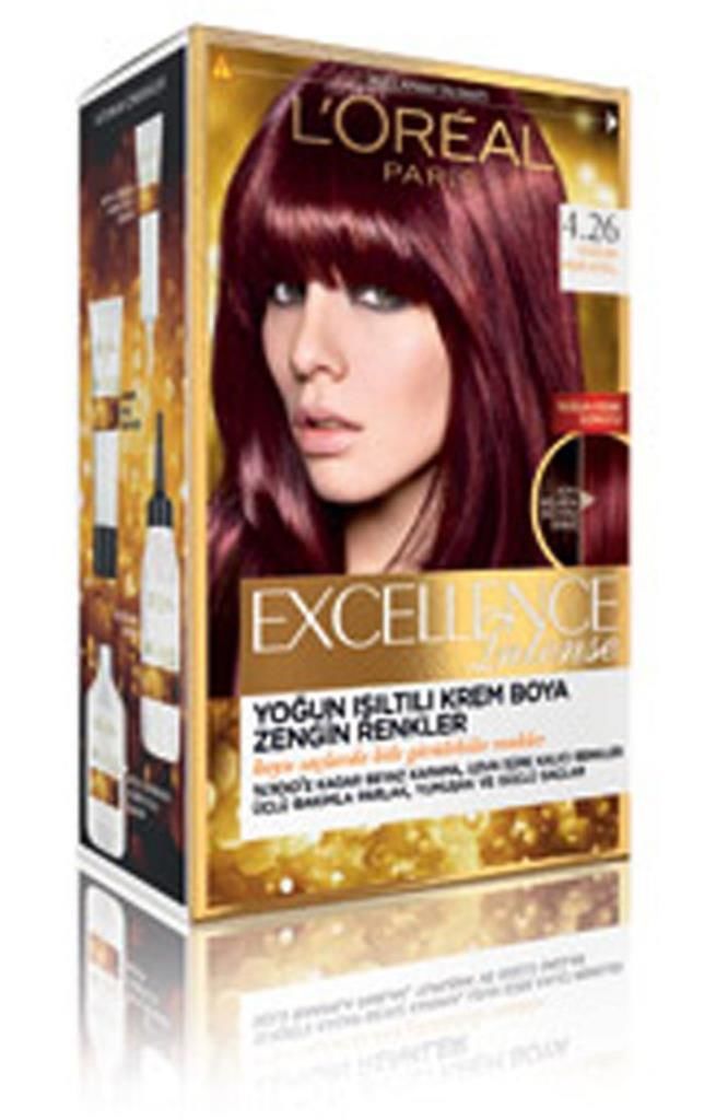 delist Loreal Excellence Intense 4.26 Yoğun Mor Kızıl