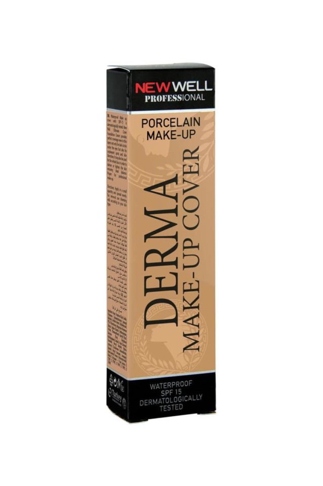New Well Yoğun Kapatıcı Fondöten Derma Make Up Cover 01 Gold 30 ml
