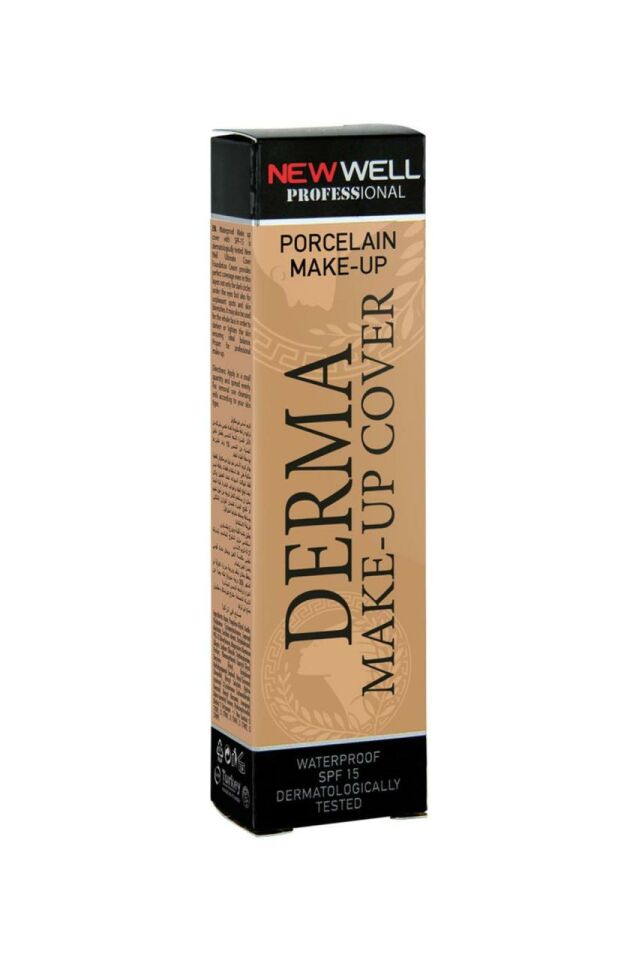 New Well Yoğun Kapatıcı Fondöten Derma Make Up Cover 01 Gold 30 ml