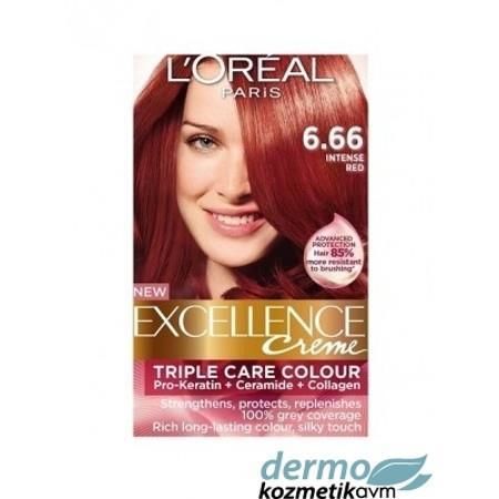 delist Loreal Excellence 6.66 Koyu Kumral Yoğun Kızıl
