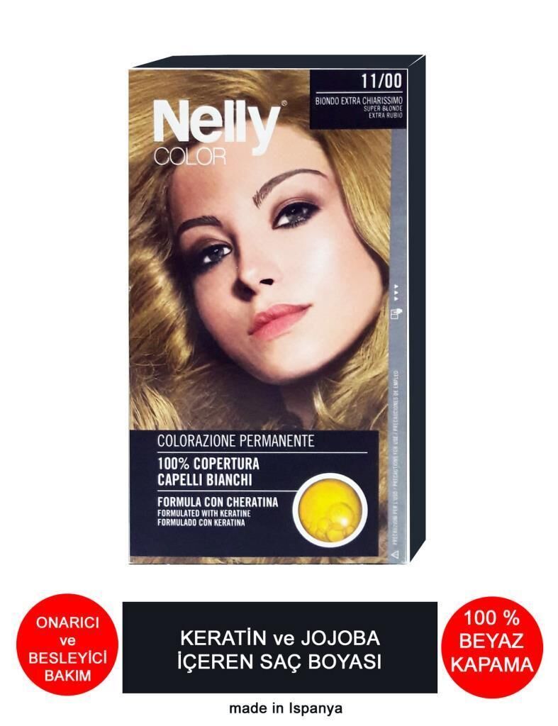 Nelly Jojoba ve Keratinli Saç Boyası 11.00 Extra Açık Sarı