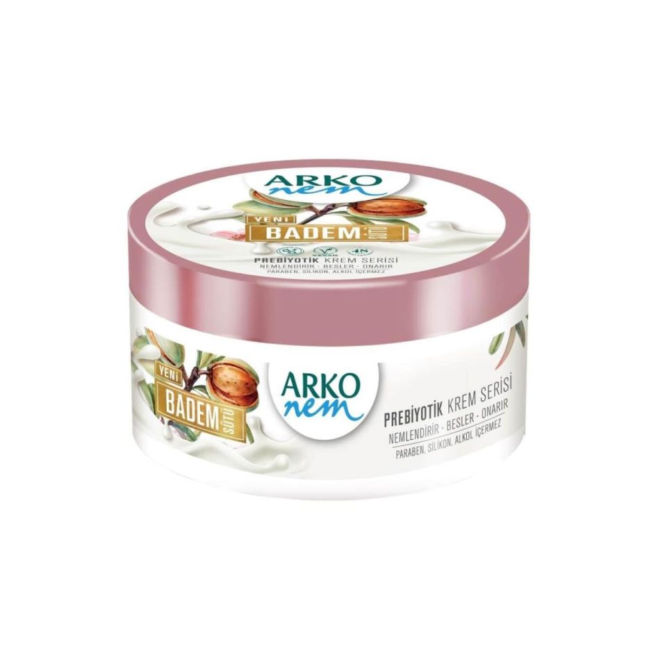 Arko Nem Prebiyotik Nemlendirici Krem Badem Sütü 250 Ml