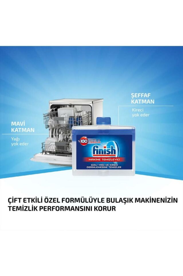 Finish Bulaşık Makine Temizleyici Sıvı 250 Ml Limon