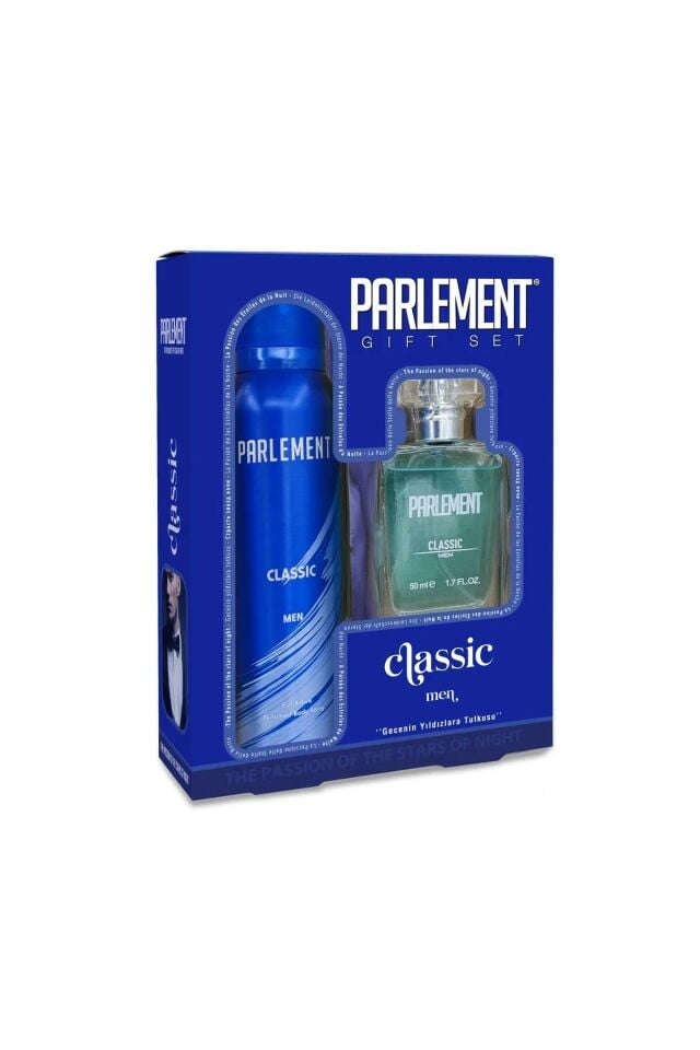 Parlement Men Classic Set 50 Ml Edt + 150 Ml Deodorant Erkek Parfümü Mavi