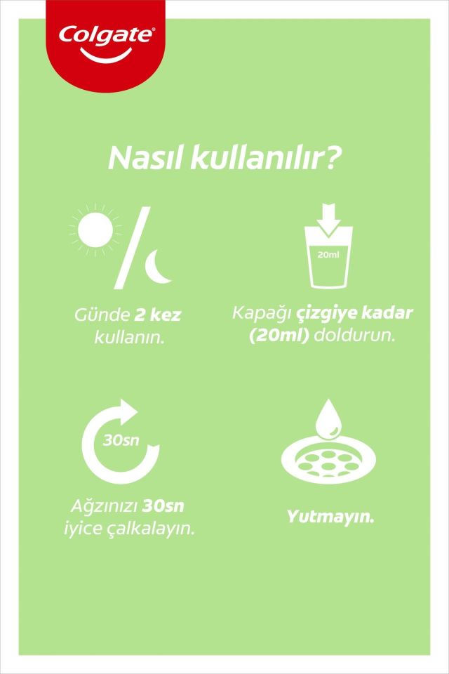 Colgate Plax Alkolsüz Ağız Bakım Suyu 500 ml Çay ve Limon