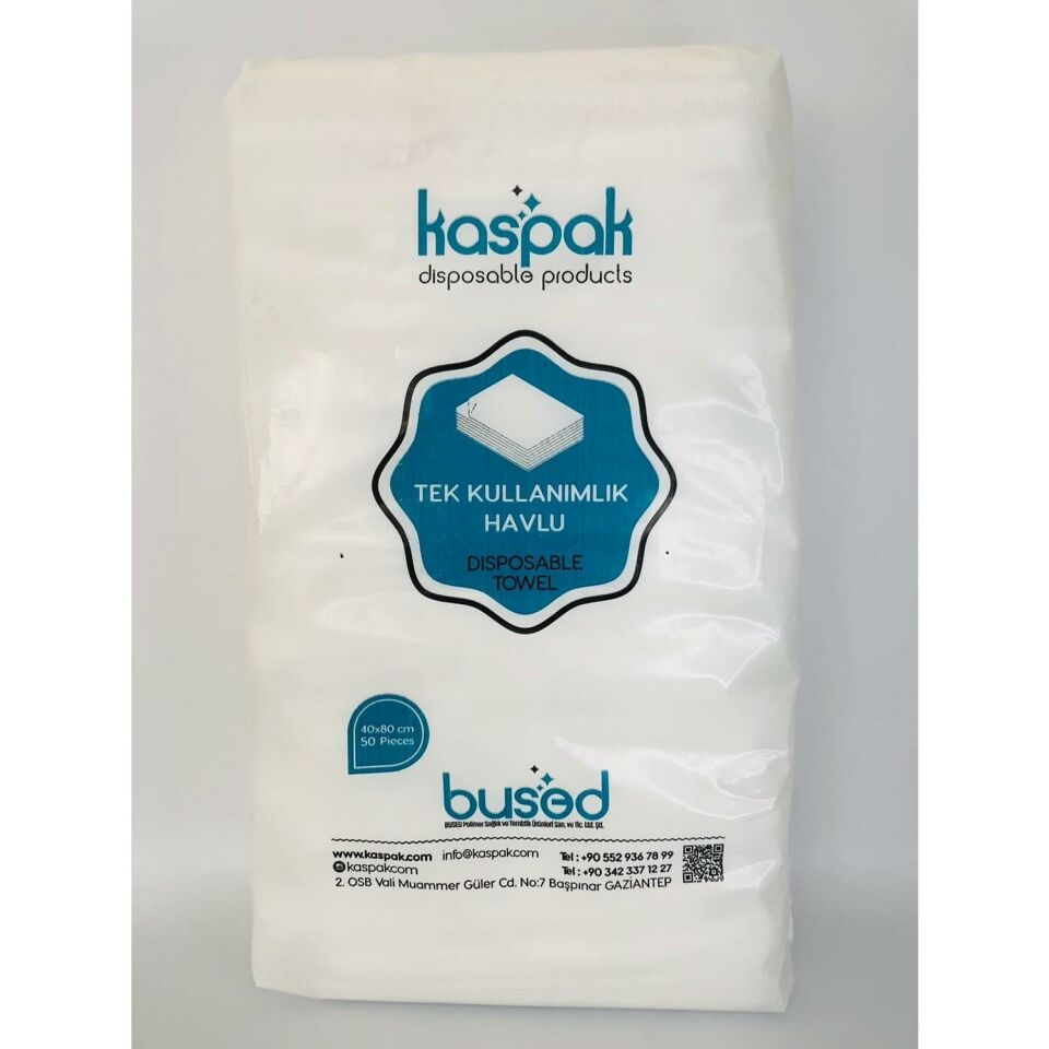 Kaspak Tek Kullanımlık Saç Havlusu Kullan At 50 li
