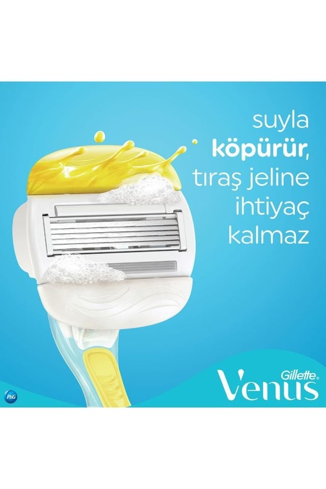 Gillette Venüs Venus Comfortglide Olay Krem Barlı Kadın Tıraş Makinesi + 3 Yedek Tıraş Bıçağı
