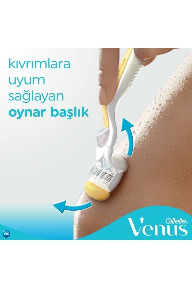Gillette Venüs Venus Comfortglide Olay Krem Barlı Kadın Tıraş Makinesi + 3 Yedek Tıraş Bıçağı