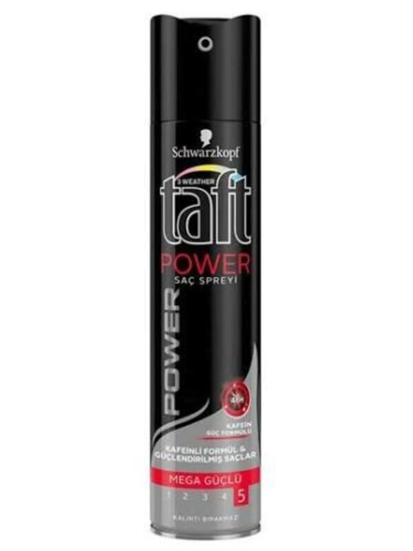 Taft Saç Spreyi 05 Güçlü Tutuş 250 ml Power Kafein Caffeıne
