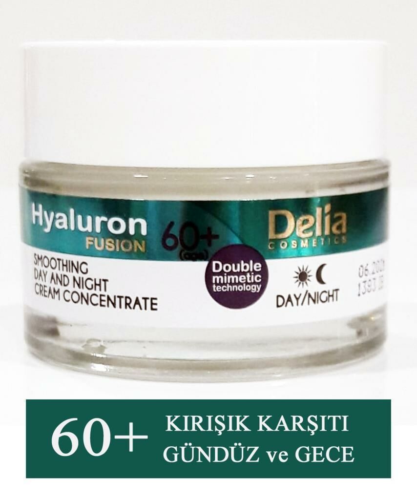 Delia Hyaluron Kırışık Karşıtı Gece Gündüz Konsantre Krem 60+ kutusuz açılmamış