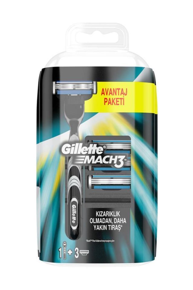Gillette Mach3 Tıraş Makinesi Yedekli 2Up - 1 Makine + 3 Yedek Bıçak