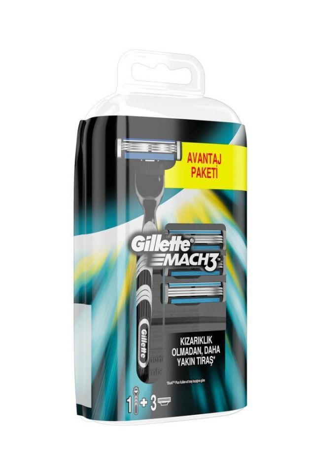Gillette Mach3 Tıraş Makinesi Yedekli 2Up - 1 Makine + 3 Yedek Bıçak