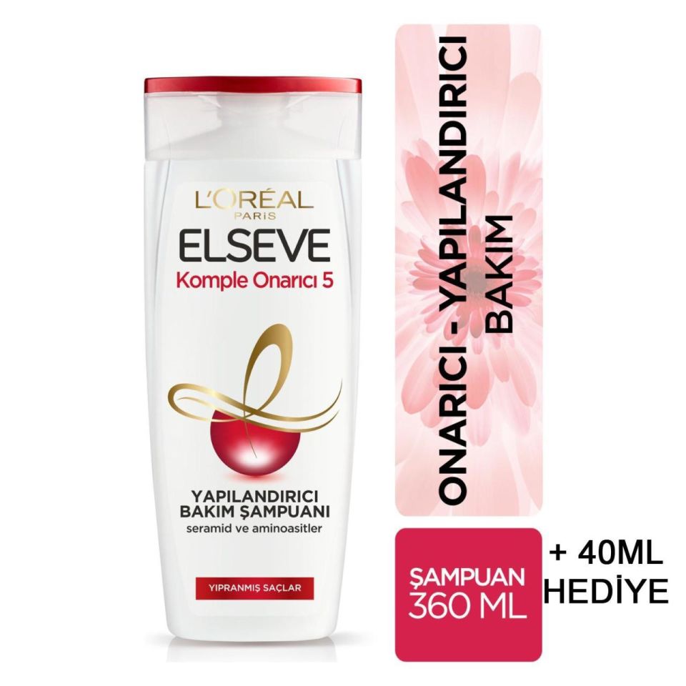 Elseve Kopmle Onarıcı 5 Yıpranmış Saç Şampuanı 400 Ml