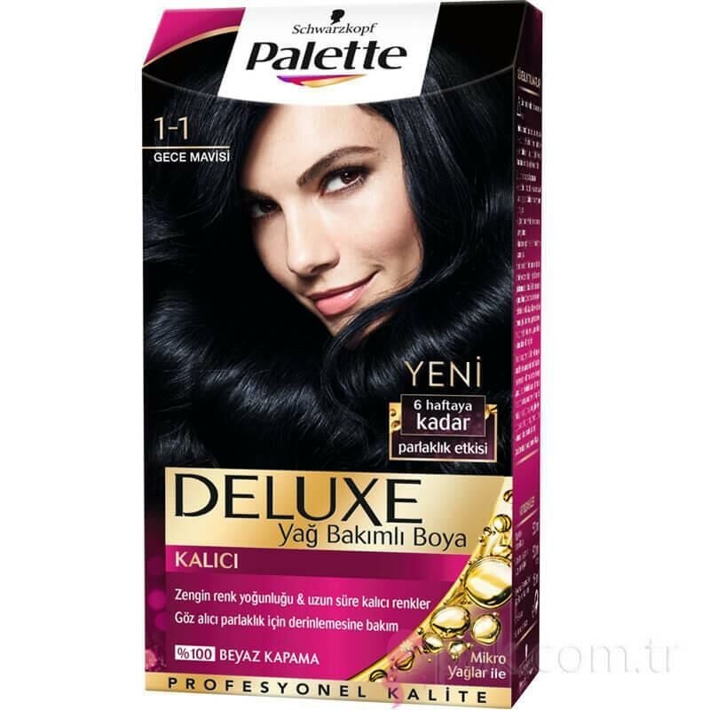 Palette Deluxe Saç Boyası 1.1 Gece Mavisi