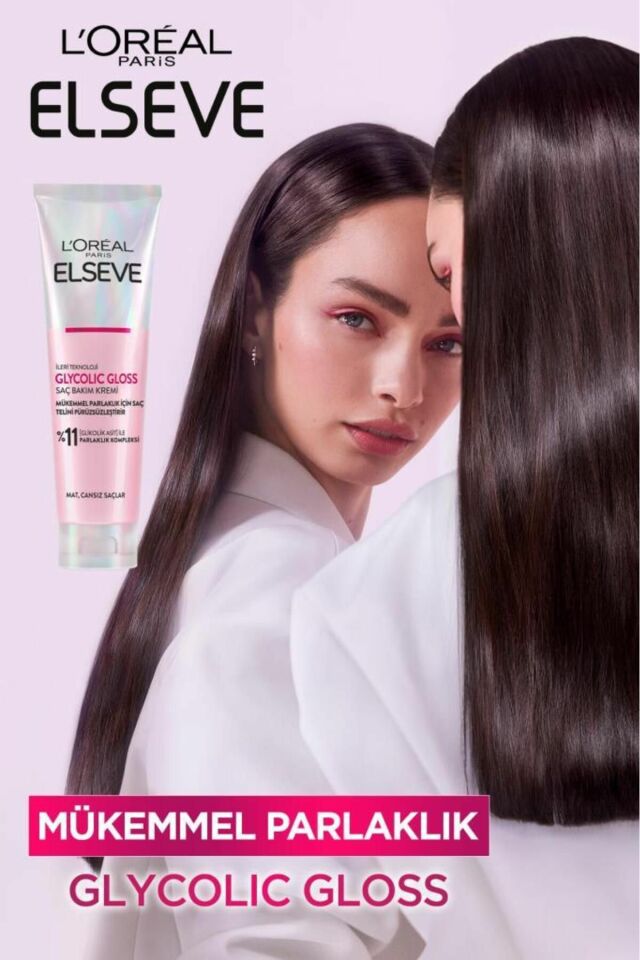 Loreal Elseve Glycolic Gloss Mükemmel Parlaklık için Pürüzsüzleştirici Saç Kremi 150ml