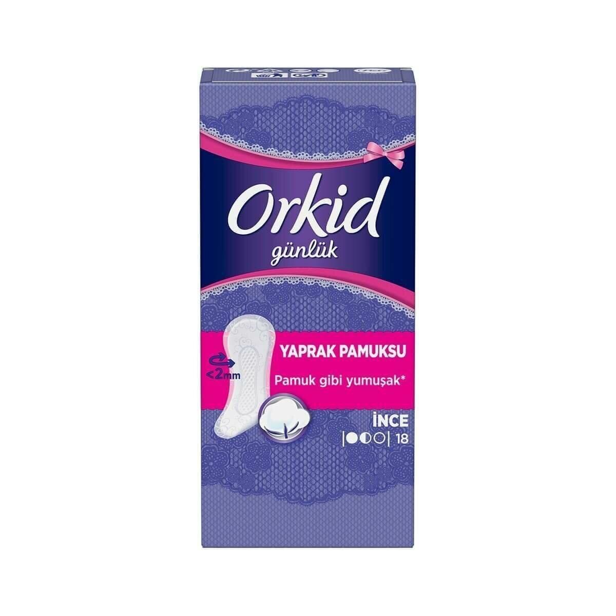 Orkid Yaprak Pamuksu Günlük Ped Normal Tekli Paket 18