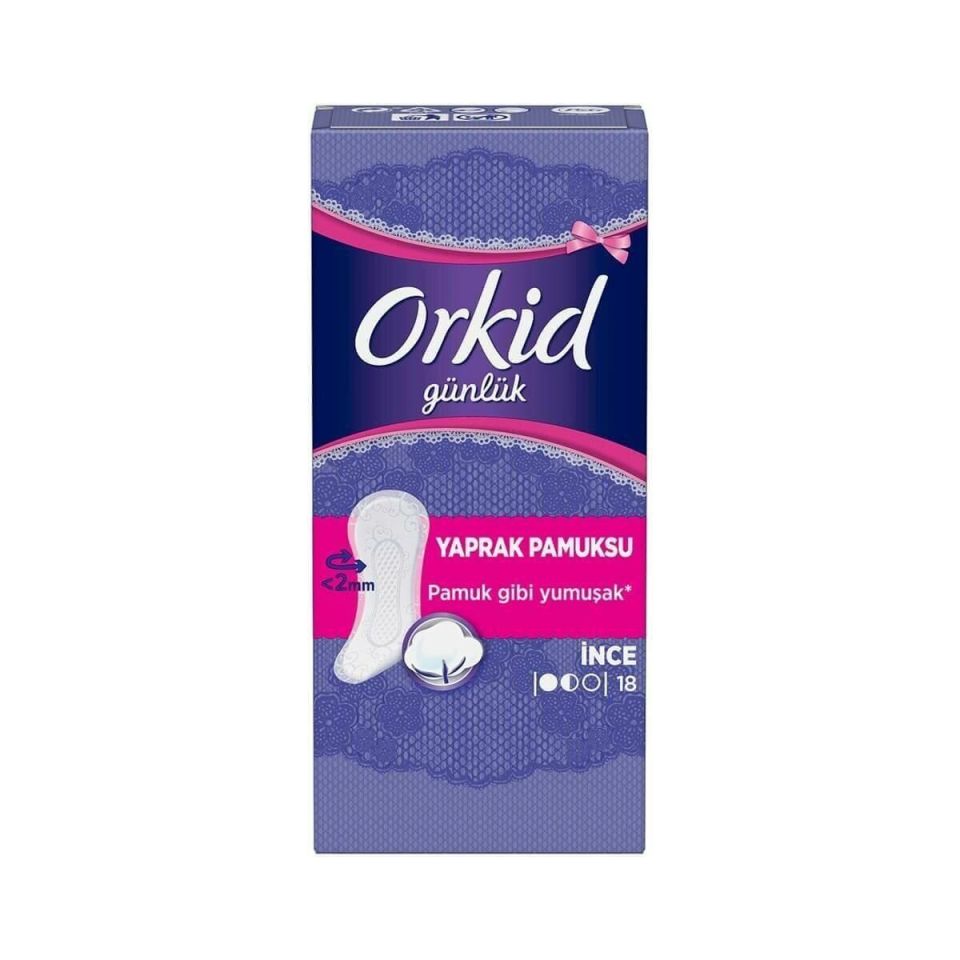 Orkid Yaprak Pamuksu Günlük Ped Normal Tekli Paket 18