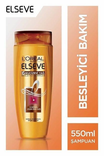 Loreal Elseve Şampuan 550 ml 6 Mucizevi Yağ