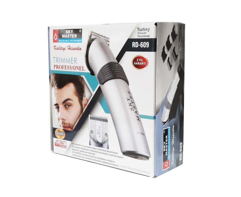 Sky Master Şarjlı Saç ve Sakal Büyük Berber Makinesi RD 609