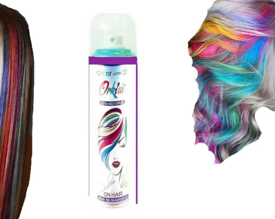 Orkide Renkli Saç Sprey Boya 150 ml Mor