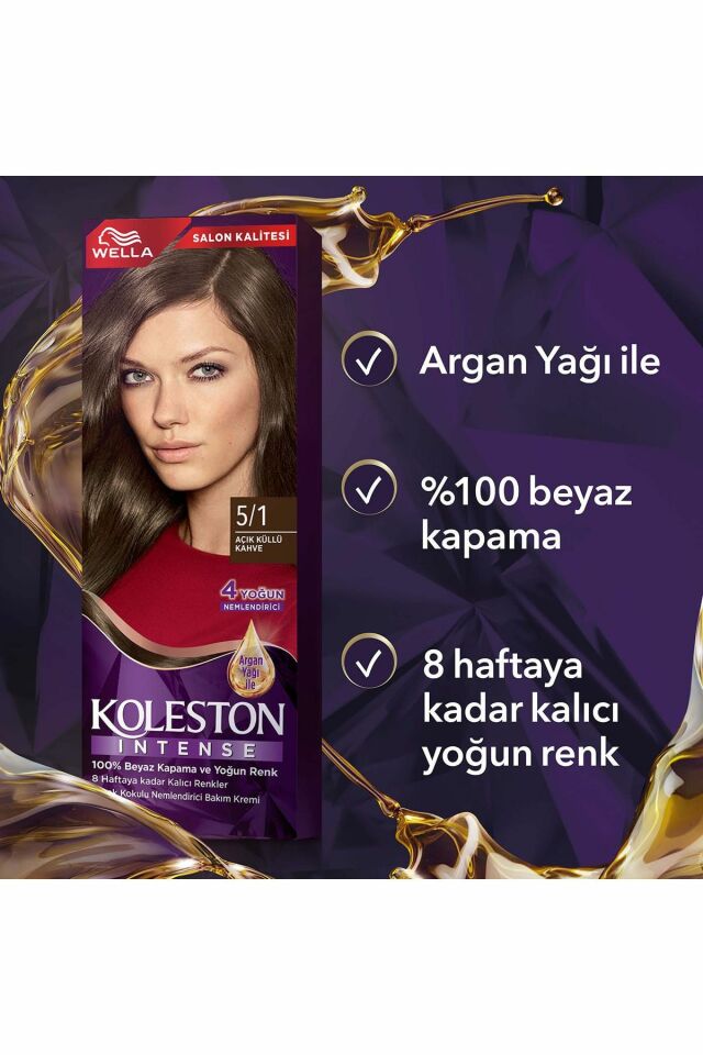 Koleston Intense Saç Bayası 5.1 Açık Küllü Kahve
