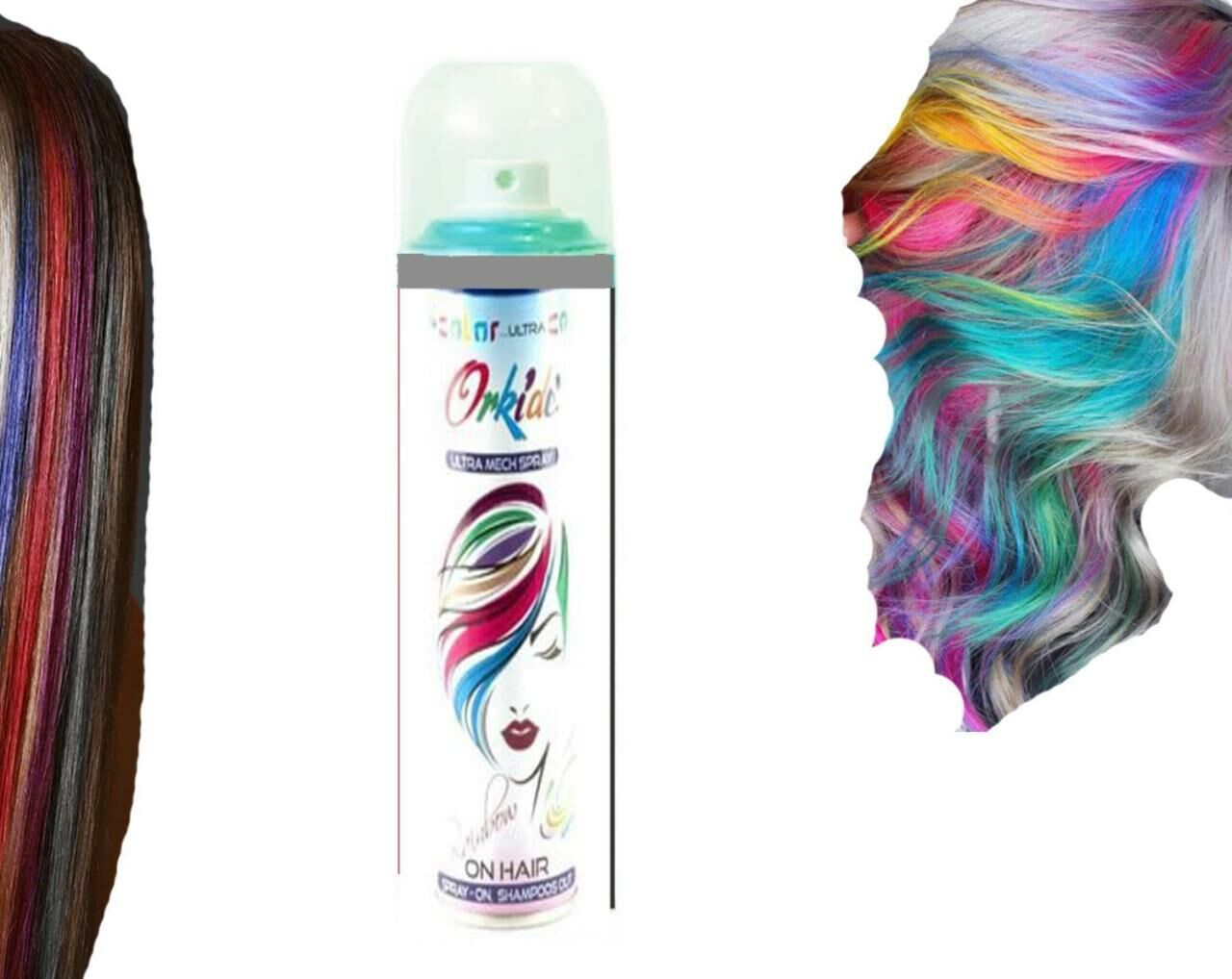 Orkide Renkli Saç Sprey Boya 150 ml Gri