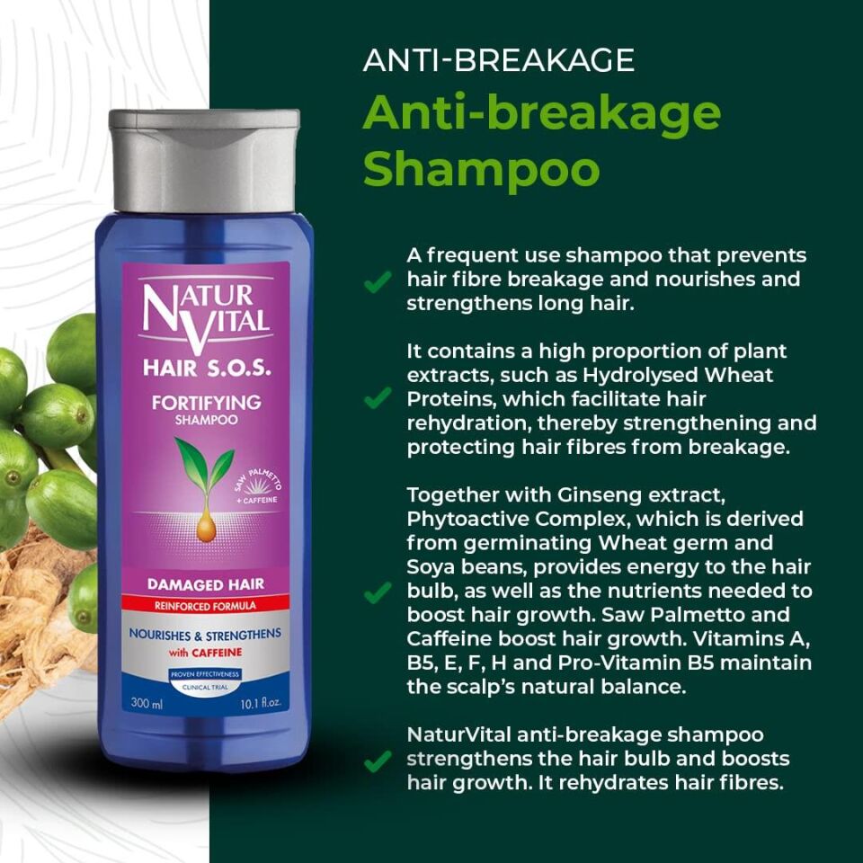 Natur Vital Hair Loss Dökülme Ve Kırılma Önleyici Kadın Şampuanı 300 Ml Anti-Breakage