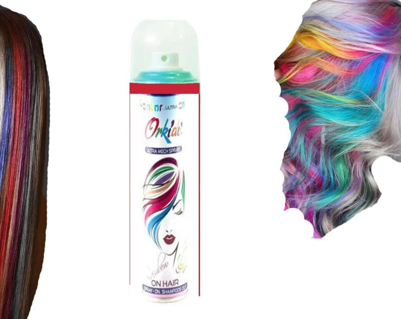 Orkide Renkli Saç Sprey Boya 150 ml Kırmızı