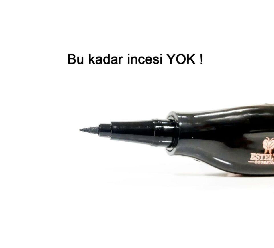 Estella Pen Eyeliner 4009 Siyah İnce Keçe Uçlu Kalem Dipliner