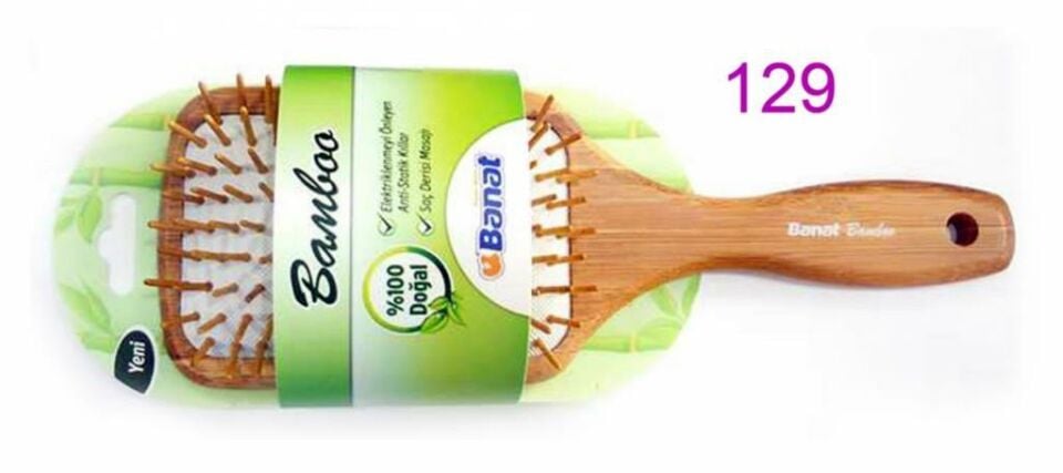 Banat Bamboo 129 %100 Doğal Saç Fırçası Büyük