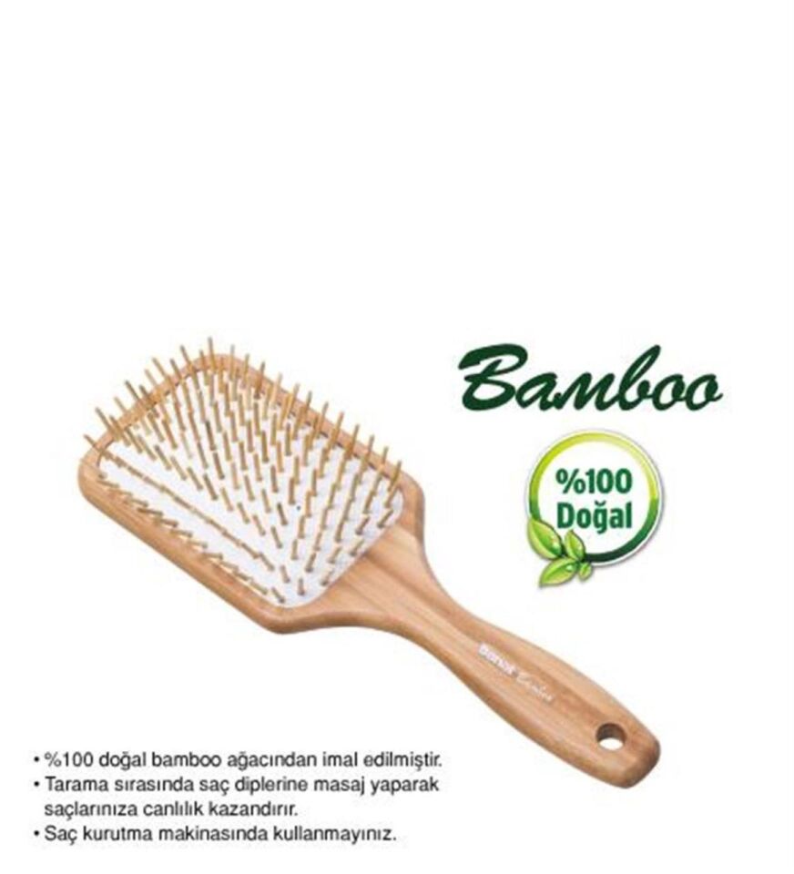 Banat Bamboo 129 %100 Doğal Saç Fırçası Büyük