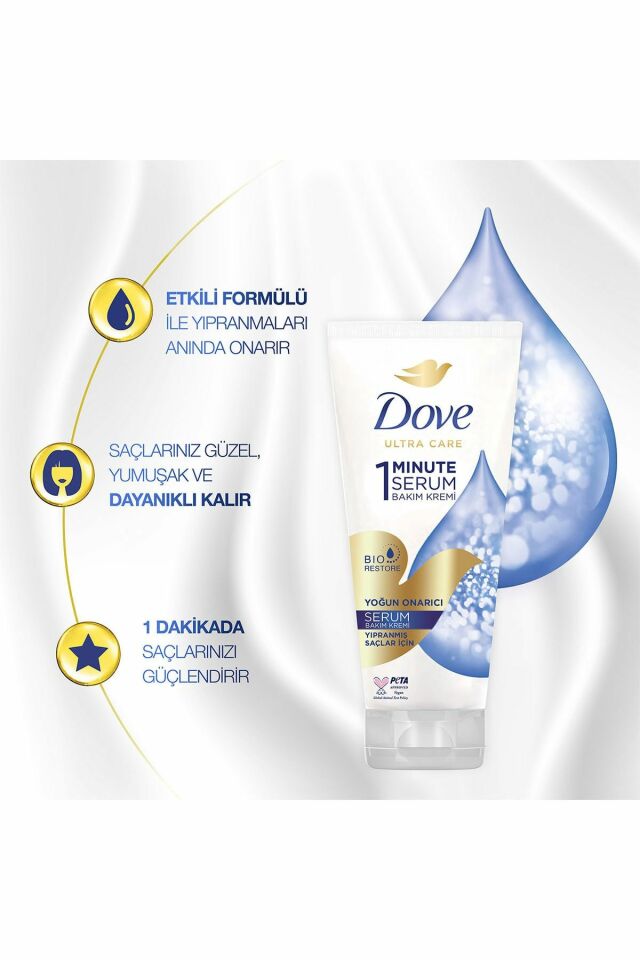 Dove Ultra Care 1 Minute Serum Saç Bakım Kremi Yoğun Onarıcı 170 ml