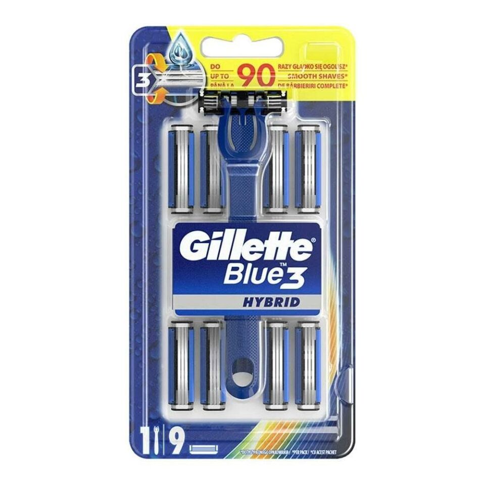 Gillette Blue3 Hibrid Tıraş Makinesi + 9 Yedek Bıçak