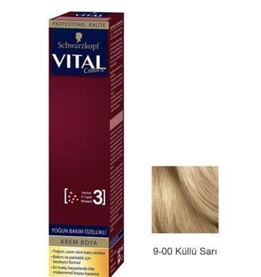 Vital Tüp Saç Boyası 9.00 Küllü Sarı + Oksidan Sıvı 50 Ml