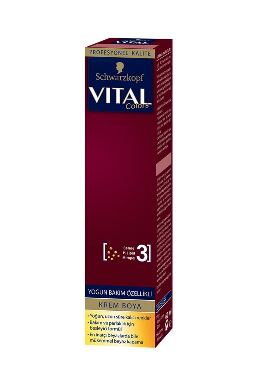 Vital Tüp Saç Boyası 7.1 Küllü Kumral + Oksidan Sıvı 50 Ml