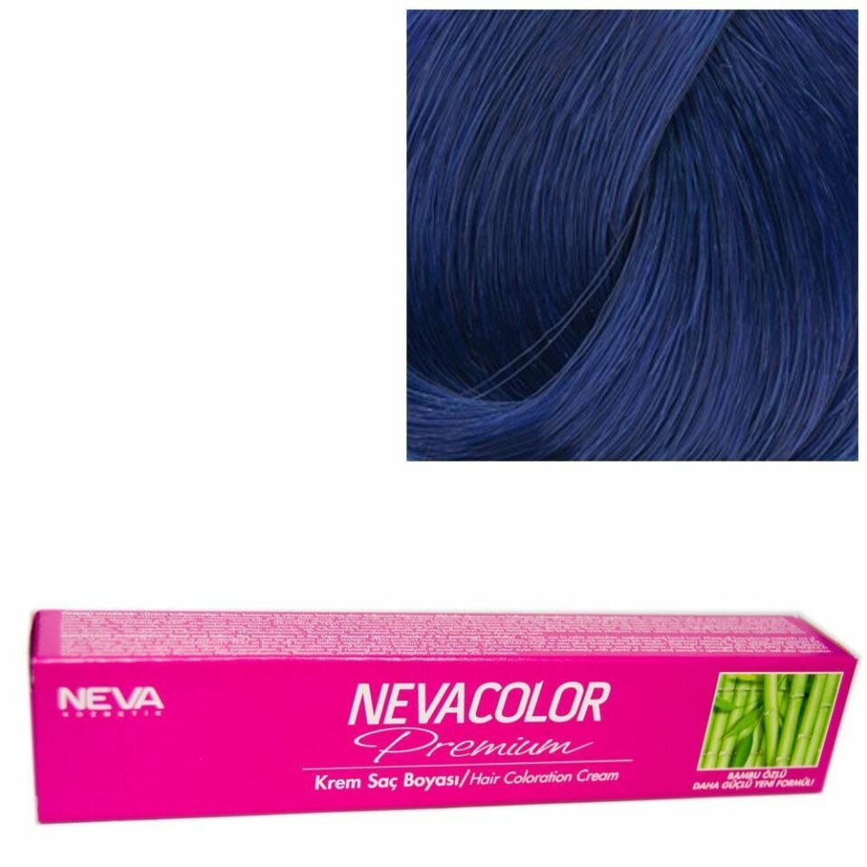 Neva Color Tüp Saç Boyası 0.11 Yoğun Mavi 50 Gr + Oksidan Sıvısı 50 Ml