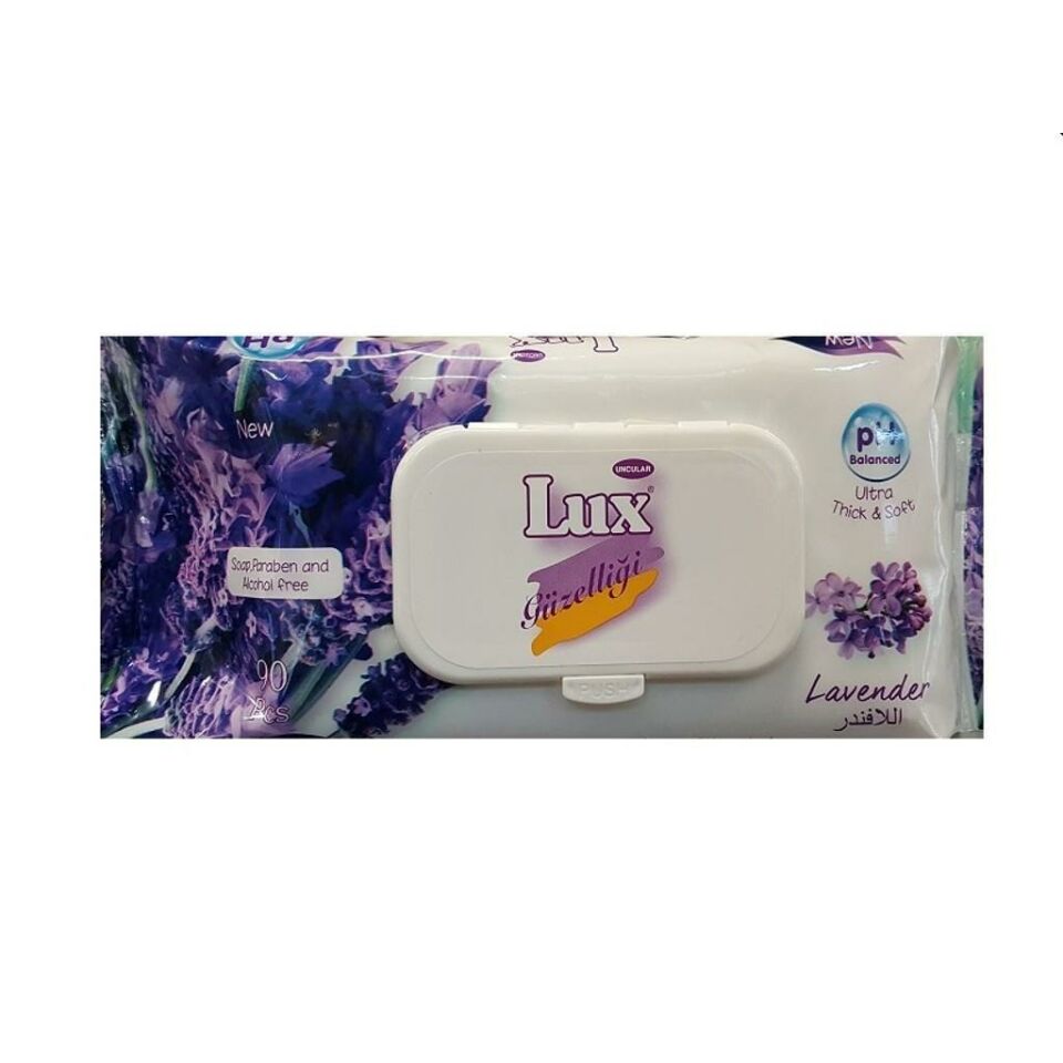Lüx 90 lı Kapaklı Islak Mendil Lavanta